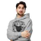 In Fries We Trust - Unisex Oversized Hoodie – Patriotic Eagle with Fries & Burger Graphic