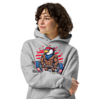 Freedom Lifter - Unisex Oversized Hoodie – Patriotic Eagle Deadlift Graphic