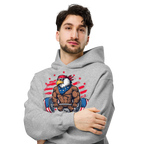 Freedom Lifter - Unisex Oversized Hoodie – Patriotic Eagle Deadlift Graphic