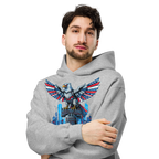 Patriot Mechanica - Unisex Oversized Hoodie – Cyber-Eagle & Liberty Bell Graphic Tees