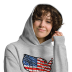 USA Est. 1776 Unisex - Oversized Hoodie – Patriotic USA Map & Flag Graphic