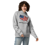 USA Est. 1776 Unisex - Oversized Hoodie – Patriotic USA Map & Flag Graphic
