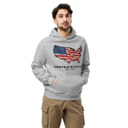 USA Est. 1776 Unisex - Oversized Hoodie – Patriotic USA Map & Flag Graphic