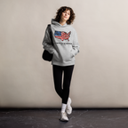USA Est. 1776 Unisex - Oversized Hoodie – Patriotic USA Map & Flag Graphic