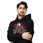 Freedom Lifter - Unisex Oversized Hoodie – Patriotic Eagle Deadlift Graphic
