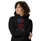 Patriotism Is Stamped on the Soul - Unisex Oversized Hoodie – Skull Flag Graphic Patriotic Hoodie