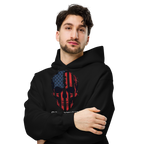 Patriotism Is Stamped on the Soul - Unisex Oversized Hoodie – Skull Flag Graphic Patriotic Hoodie