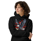 Founding Roar - Unisex Oversized Hoodie – Patriotic Eagle 1776 Scroll Graphic