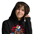 Freedom Lifter - Unisex Oversized Hoodie – Patriotic Eagle Deadlift Graphic