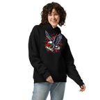 Founding Roar - Unisex Oversized Hoodie – Patriotic Eagle 1776 Scroll Graphic