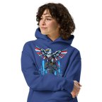 Patriot Mechanica - Unisex Oversized Hoodie – Cyber-Eagle & Liberty Bell Graphic Tees