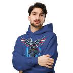 Patriot Mechanica - Unisex Oversized Hoodie – Cyber-Eagle & Liberty Bell Graphic Tees