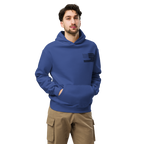 One Nation Under God - Unisex Oversized Hoodie – Cobalt / Athletic Heather | Faith & Freedom American Flag Cross Graphic