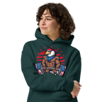 Freedom Lifter - Unisex Oversized Hoodie – Patriotic Eagle Deadlift Graphic