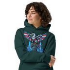 Patriot Mechanica - Unisex Oversized Hoodie – Cyber-Eagle & Liberty Bell Graphic Tees
