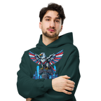 Patriot Mechanica - Unisex Oversized Hoodie – Cyber-Eagle & Liberty Bell Graphic Tees