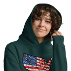 USA Est. 1776 Unisex - Oversized Hoodie – Patriotic USA Map & Flag Graphic