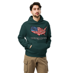 USA Est. 1776 Unisex - Oversized Hoodie – Patriotic USA Map & Flag Graphic