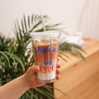 Made in America With Love – Clear Plastic Tumbler